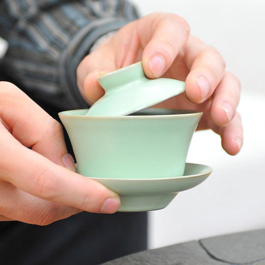 雅集茶具儒雅系列汝窑三才盖碗 商品图2