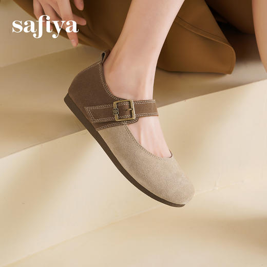 Safiya/索菲娅2025百搭软底浅口平底休闲圆头单鞋 SFD1111405 商品图3