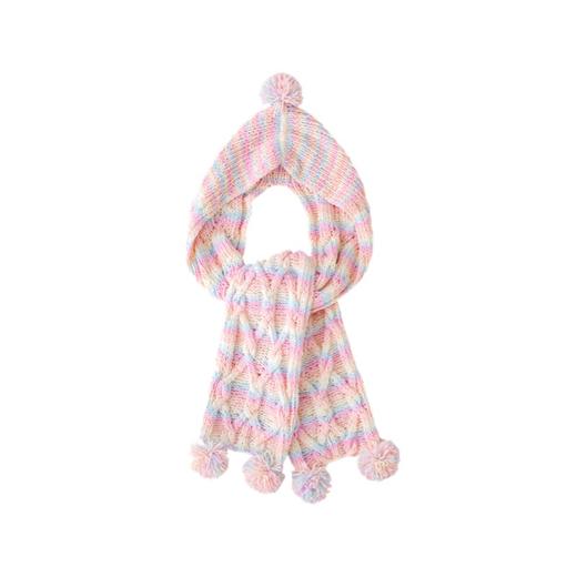 苏苏姐家昕悦连帽围巾手工diy编织棒针帽子围巾毛线团自制材料包 商品图4