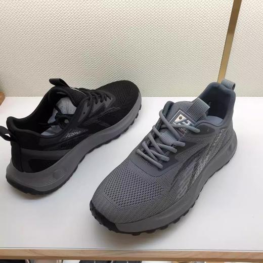 豪行2023年秋冬新品时尚休闲运动飞织简约男单鞋13323518 商品图4