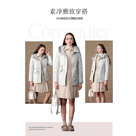 乔万尼羽绒服女款冬季新款收腰小个子EF4T241 商品图3