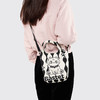 大英博物馆 巴斯特系列 萌猫针织提花 手提斜挎包-黑白 商品缩略图1