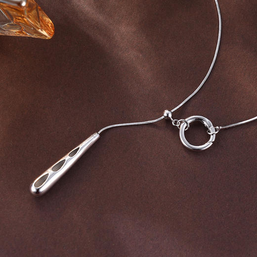子佩集S925银【岁月流韵】项链纯银【AE00176】原创2大水滴2501 商品图4
