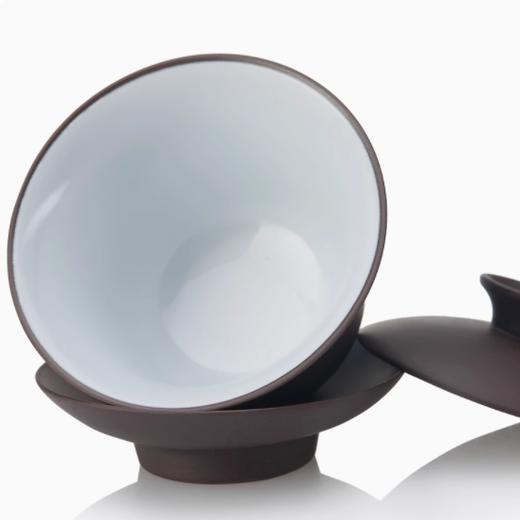 艺福堂茶具紫砂盖碗（紫釉） 商品图1