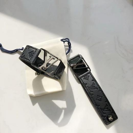 C011528压花浮雕真皮男神手环黑色老花男士手链 商品图5