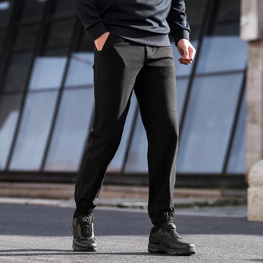 龙牙隐之游风针织束脚裤 商品图0