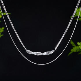 子佩集S925银【浪漫无际】项链纯银【AE00029】原创2双层2501