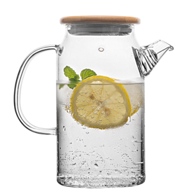 雅集玻璃壶象音冷水壶900ml（竹盖款）