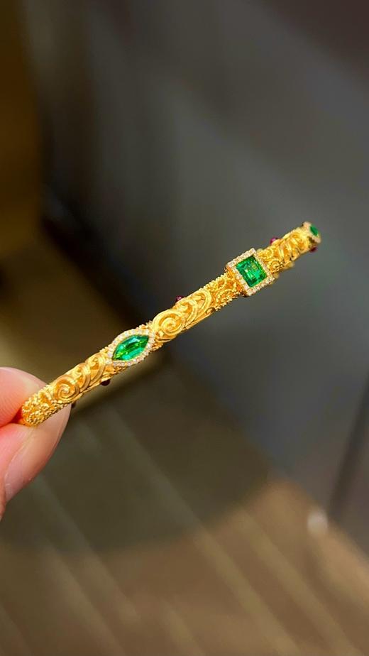 0.6ct刻面祖母绿手镯 商品图0