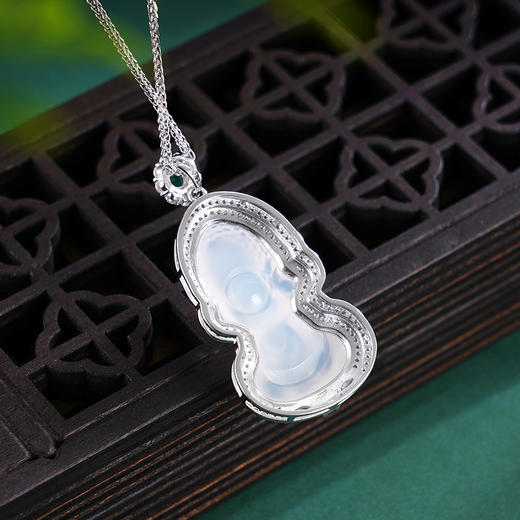 子佩集S925银【一念佛心】吊坠纯银【DZ018130】白玉髓(不含链)2501 商品图5