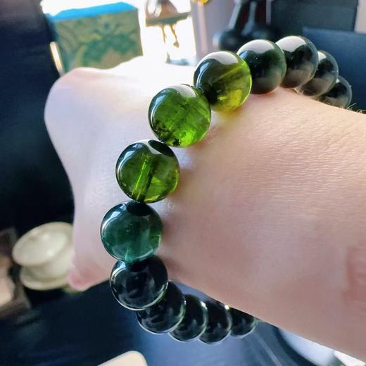 9mm-10mm单圈蓝绿双色碧玺手串 商品图4
