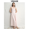 VIMAGE纬漫纪低腰压着长裙U型领显瘦宽肩带连衣裙2025夏季新款V2377904 商品缩略图5