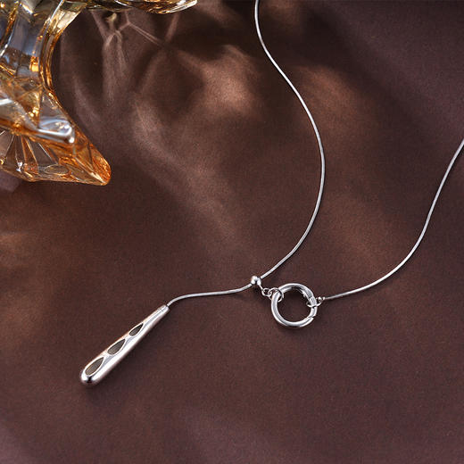 子佩集S925银【岁月流韵】项链纯银【AE00176】原创2大水滴2501 商品图3