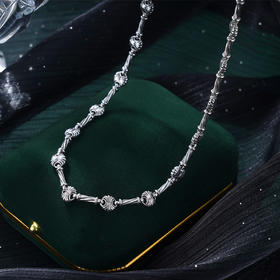 子佩集S925银【沙滩伴奏】项链纯银【XL-5931】原创2克罗心2501