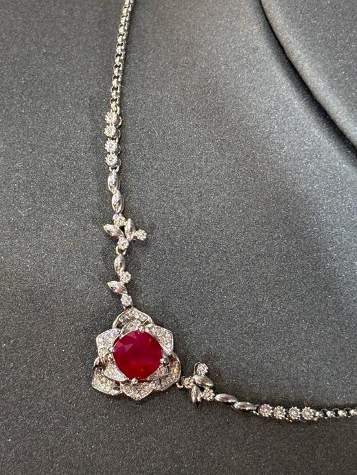 1.05ct刻面红宝石项链 商品图2