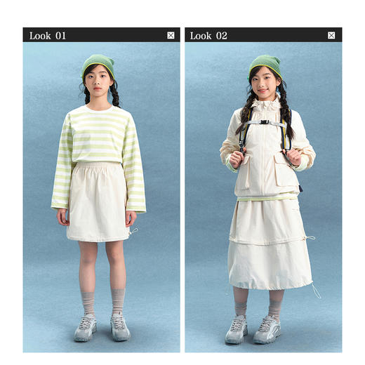 笛莎Deesha青少年女童裙子2025春季女童工装半裙 商品图3