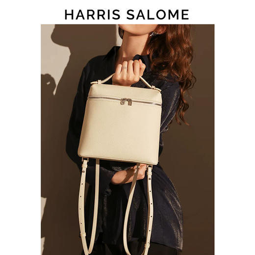 HarrisSalome 牛皮百搭饭盒包软皮小包小号单肩斜挎大号双肩背可选 商品图10