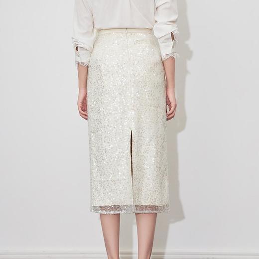 【高货wl】全新升级【铂金会员220/天猫299/差价79】(11006) 洛诗琳春季重工亮片时尚高腰设计感气质名媛直筒半身裙 商品图4