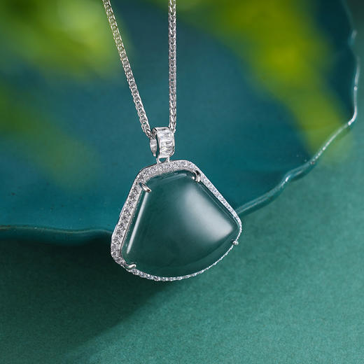 子佩集S925银【静谧之韵】套链纯银【YL-7421】时尚翡翠项链2501 商品图0