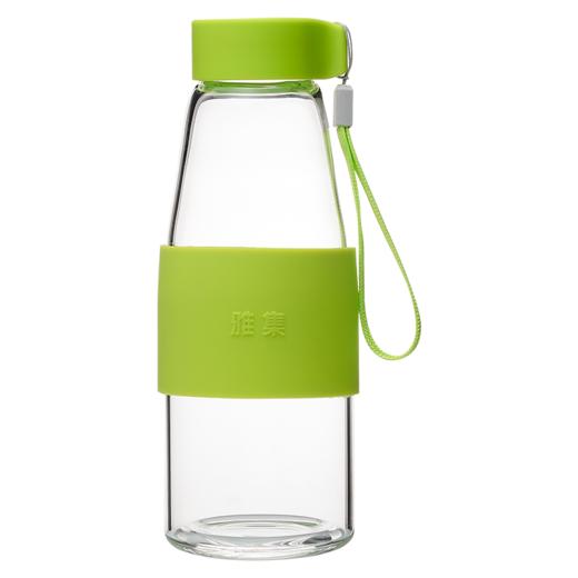 雅集玻璃杯随手杯易拧杯380ml（草绿色） 商品图0