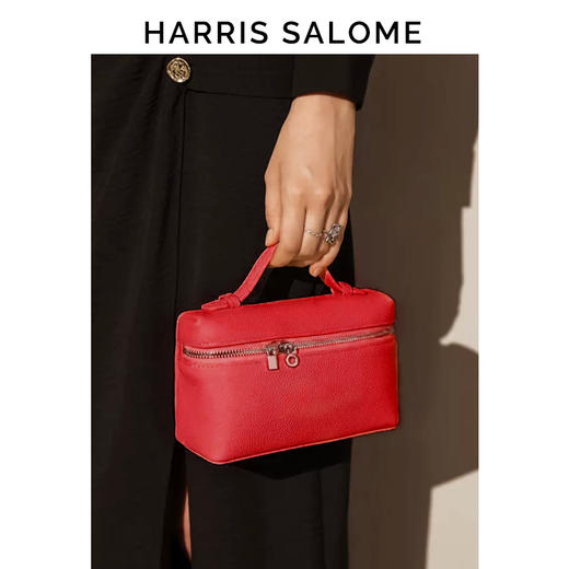 HarrisSalome 牛皮百搭饭盒包软皮小包小号单肩斜挎大号双肩背可选 商品图7