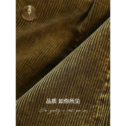 COCOBELLA环保水洗灯芯绒西装女25春老钱风休闲外套SI7025 商品图4