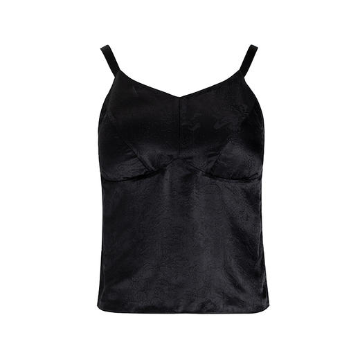 【林栖设计小店】提花吊带背心优雅百搭修身显瘦2025春季新品无袖上衣女1951115 商品图4