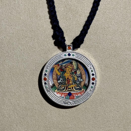 圆形嘎乌手绘唐卡 商品图3