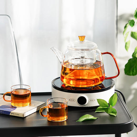雅集玻璃壶轻空壶1200ml(蒸茶壶-琥珀款) 商品图2