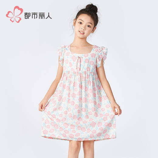 都市丽人童装特价棉质裙装薄梭织人棉超值精选袖类JHH6A1 商品图1