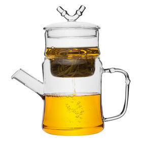 雅集玻璃壶泡茶精灵550ml（四件式）
