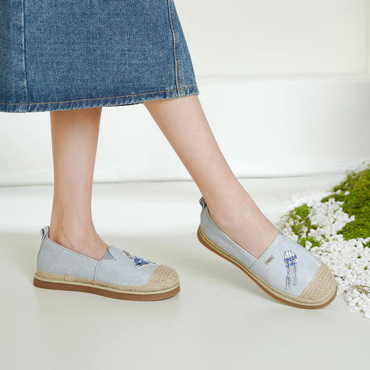 Safiya/索菲娅2025海边日记·小香风立体拼贴平底百搭懒人一脚蹬渔夫鞋SFD1112244 商品图7