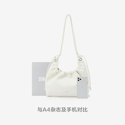 森马包包单肩包女2025新款马卡龙斜挎包褶皱云朵包手提腋下包松弛 商品图4