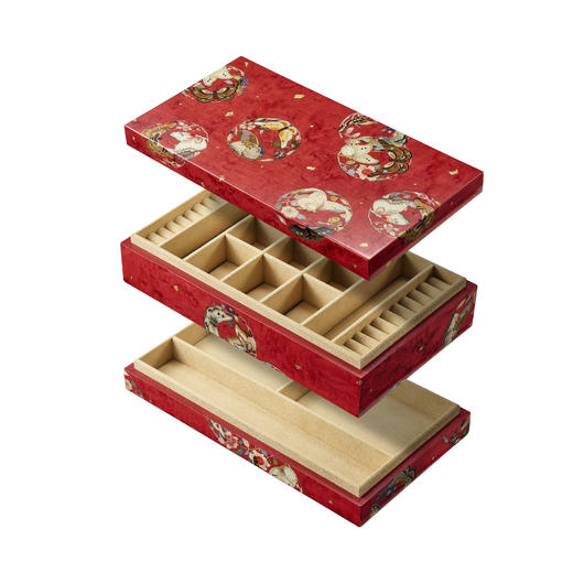 镶嵌“蝶恋花”主题双层首饰盒 商品图2