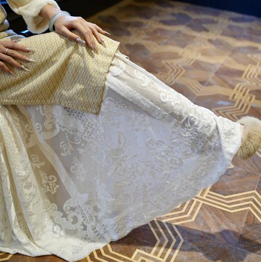 【玉壶冰】半身衬裙|旗袍百搭打底内搭半身裙蕾丝复古松紧腰均码半身裙遮胯显瘦长裙 商品图3