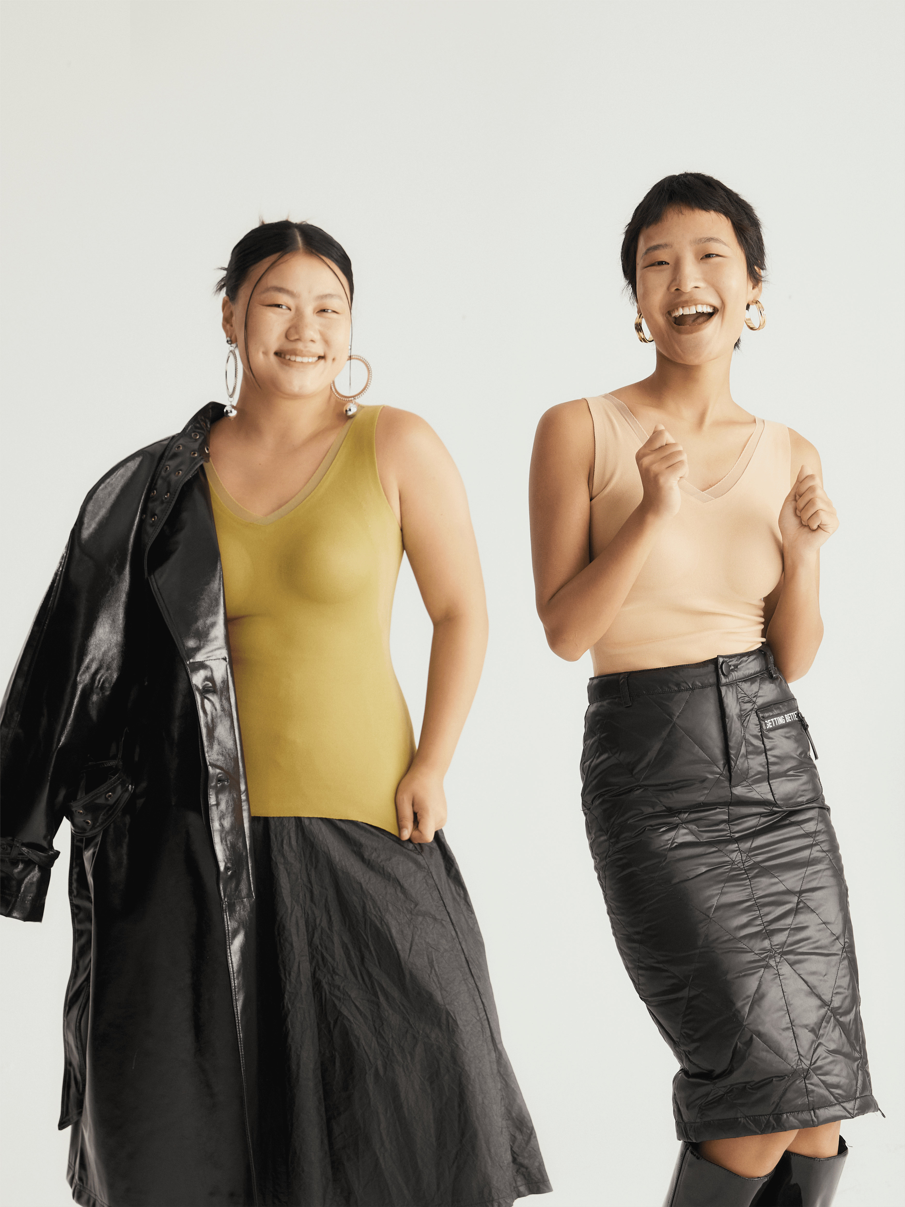 【亲友内购】半醒Ms背心02 文胸打底二合一深V双面磨毛背心IG0013