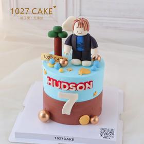 1027CAKE | 乐高积木  翻糖装饰  roblox蛋糕（图为5寸加高）