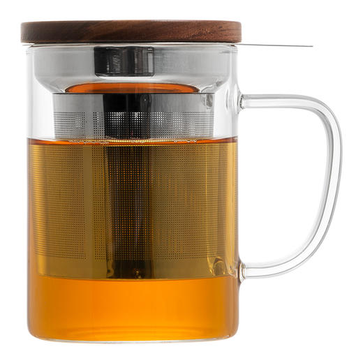 雅集玻璃杯绅士杯400ml（不锈钢木盖款） 商品图0