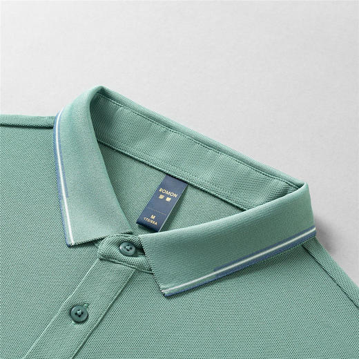 【撞色领】罗蒙男士春秋polo衫经典翻领男长袖t恤百搭商务休闲男士polo衫长袖 商品图7