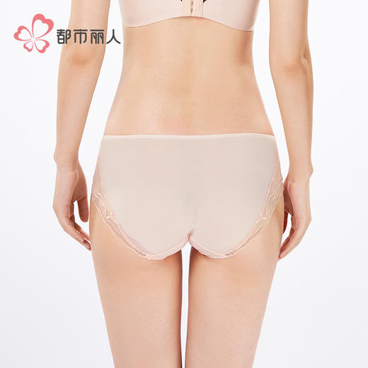 都市丽人三角内裤蕾丝+色丁蕾丝网布配套内裤YPH1C5 商品图6