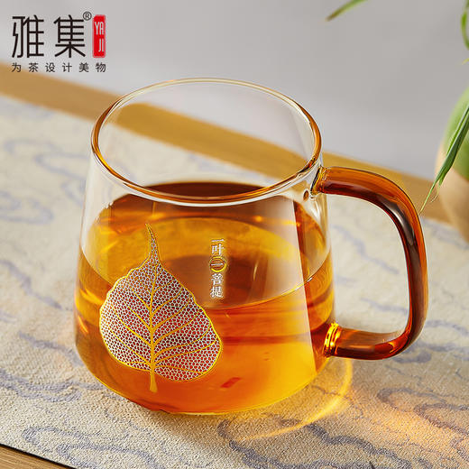 雅集玻璃杯一叶菩提杯500ml（木盖款） 商品图12