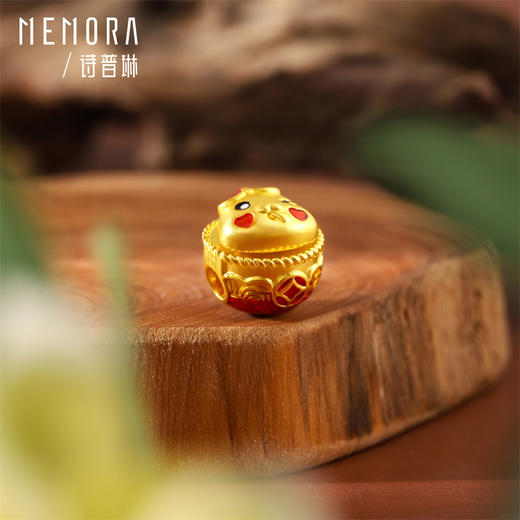 【积分抵值】萌蛇转运珠 黄金足金生肖蛇可爱转运珠宝宝礼物MEMORA诗普琳HP841101 商品图3