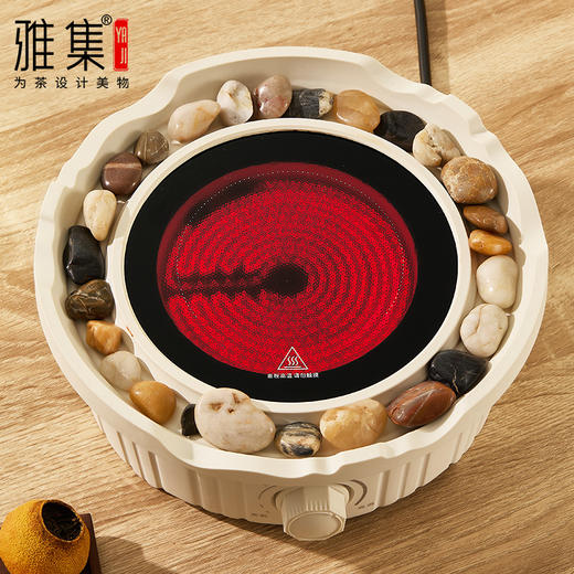 雅集电器简约电陶炉800w（围炉款-米白） 商品图1