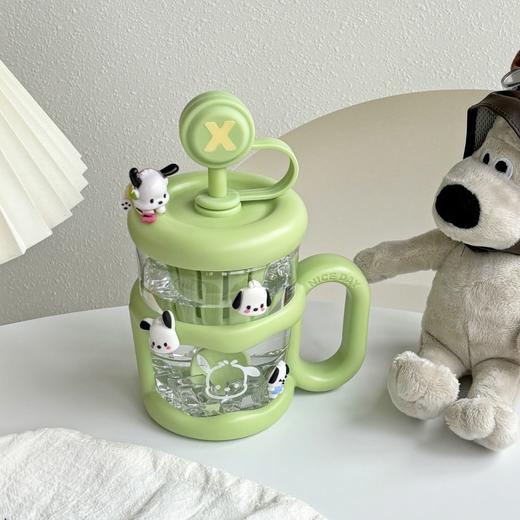 【网红塑料水杯】女生新款可爱卡通办公室防摔带手柄大容量牛奶水杯子。ry 商品图1