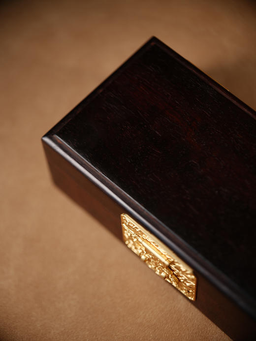 紫檀鎏金收藏级别 收纳盒 首饰盒 | 尺寸长19.5 高6.5【器悟雅玩】 商品图2