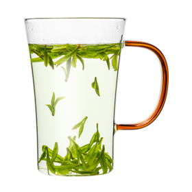 雅集玻璃杯情深杯350ml套装（琥珀把/石绿把-2个装）