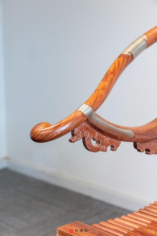 红桥红  家具严选  缅甸花梨(大果紫檀）  【木面 王款 麒麟纹交椅】 商品图2