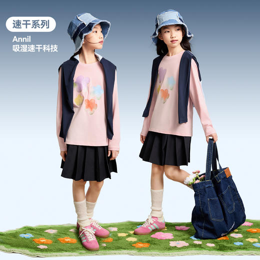 女童圆领长袖T恤春季新款安奈儿童装EG511006 商品图2