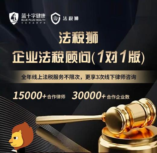 法税狮权益卡--企业法税顾问【1对1版】【实体卡】 商品图0