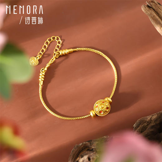 国潮聚宝盆转运珠 黄金足金转运珠祝福礼物MEMORA诗普琳HP5253、HP5254 商品图4